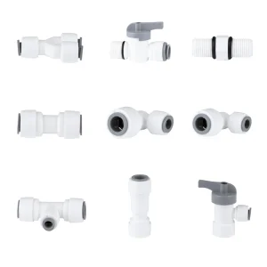 Reverse Osmosis Water System Quick Connector Fitting for Whole House Outdoor Water Filtration System POM Material