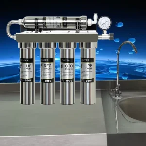 S57 4+1 Multi stage Activated Carbon Resin Ultrafiltration Element Stainless Steel Household Kitchen Water Purifier Water Filter