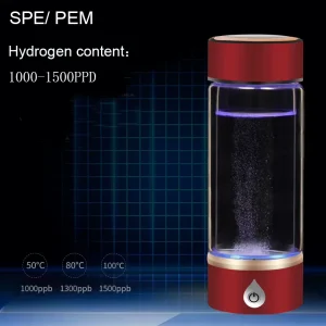 SPE PEM Hydrogen Rich Generator Water Ionizer Bottle with Separate H2 and O2 High Pure Hydrogen PET Bottle Use