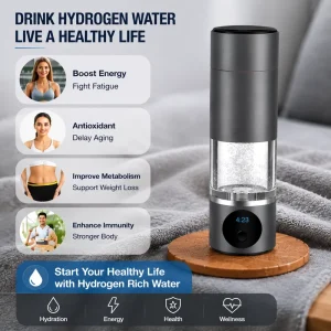 SPE PEM Hydrogen Rich Water Generator Cup ORP H2 Water Ionizer Bottle