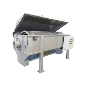 SS304 Rotary Drum Screen 15-40 Micron for Fine Water Filtration