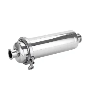 SS304 SS316L Sanitary Inline Strainer, Tri-Clamp Stainless Steel Straight-Type Cartridge Water Pipe Filter, Polished