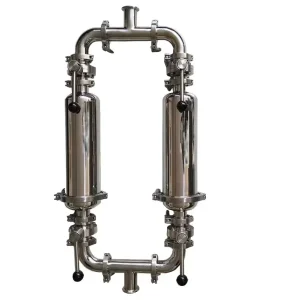 Sanitary Stainless Steel SS304 Tri-Clamp Ends Food Grade Duplex Filter Tube Strainer