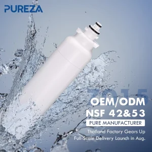 School Water Purifier System Durable Activated Carbon Plastic for Refrigerator Water Filter LSXS22423W LSXS22423B