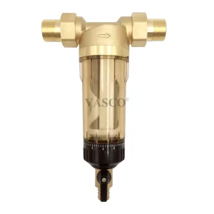 Sediment Water Filter Whole House Reusable Filtration Water System Spindown Prefilter 50 Micron (3 4″ Male NPT + 1 2″ Female