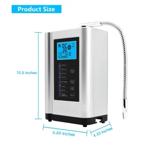 Self-Cleaning Water Ionizer Purifier, Home Alkaline Water Generator with 7 Water Levels and Easy Installation
