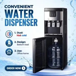Semiconductor Cooling Bottom-Load Electric Hot and Cold Water Dispenser with LED Display and Plastic Housing