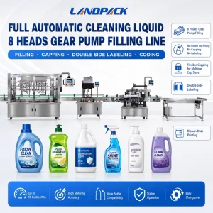 Servo Motor 5 L Liquid Detergent Bottle Filling, Capping, and Labeling Line