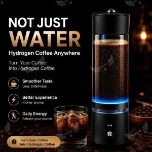 Seven-Color LED Hydrogen Water Bottle Portable PEM SPE 12000 ppb Hydrogen Water Generator