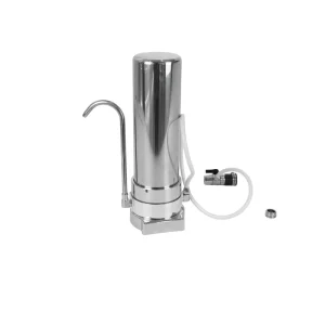 Shinrain 304 Stainless Steel Countertop Water Filter Tap System 6000 GPD Flow Rate Removes Sand Rust odor 2000mL Capacity