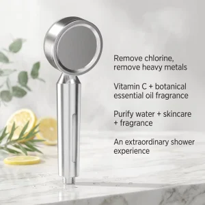 Shower Filter KDF 55 Vitamin C Aromatherapy Sediment Stainless High Pressure Shower Head With Filter Replaceable Cartridge