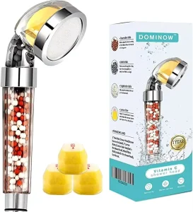 Shower Filter for Hard Water Softeners Chlorine Removal Handheld High Pressure Shower Vitamin C Filter Shower with Balms