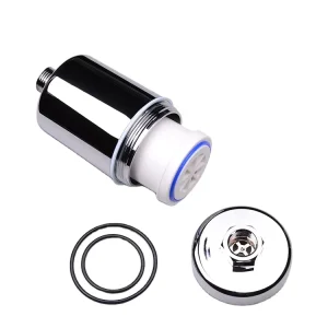 Shower Filtration Charcoal Filter ABS Chromium Electroplating Stainless Steel Eco friendly White Household 1/2 Male & Female