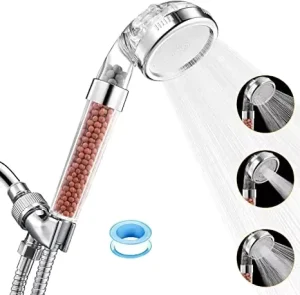Shower Head Filter for Hard Water Shower Head High Pressure Water Saving Shower Head Handheld 3 Modes