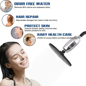 Shower Water Filter Water Purifier System Bathroom Effective Filtered Water Volume 15 Tons Shower Filter