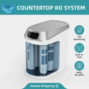 Silent Under Sink RO System with Integrated Pressure Tank Countertop Universal Purifier TDS Monitoring Filter Life Indicator