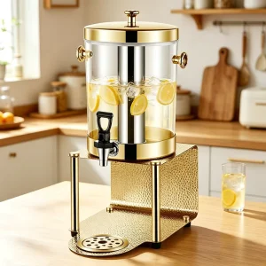Silver Gold Automatic Drink Dispenser 8L Cold Juice Dispenser for Restaurant Hotel