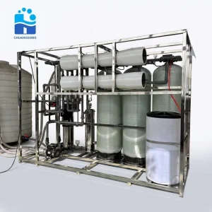 Skid-Mounted 5000 L/h FRP 8040 Membrane Reverse Osmosis Water Filter System for Drinking Water