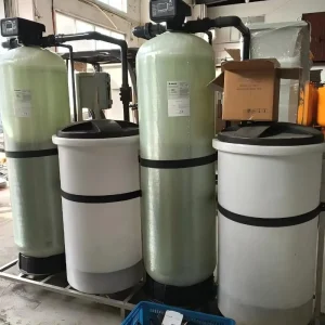 Skid-Mounted Water Softener System with Automatic Multiport Valve for Manufacturing Water Treatment Projects