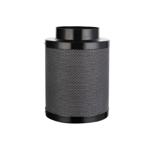 Small 4” Activated Carbon Air Filter with Aluminum Flange for Hydroponics