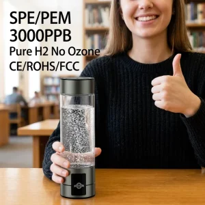 Smart 400ml Hydrogen Water Bottle Generator SPE PEM Tech 3000PPB High Concentration Hydrogen Water Ionizer Maker H2 Machine