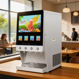 Smart Commercial Automatic Touch Screen 4 Flavours Beverage Dispenser Cold Juice Vending Machine for Orange Drink