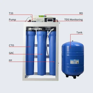 Smart Faucet Water Purifier 200 GPD 5-Stage Commercial Reverse Osmosis Water Filter System with Tank