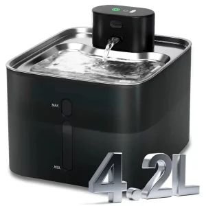 Smart Water Sensor and Filter Automatic Charging and Cycling Cat Fountain Intelligent Feeding Product
