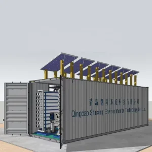 Solar Container RO Water Treatment Equipment, 18 m³, Metal Frame