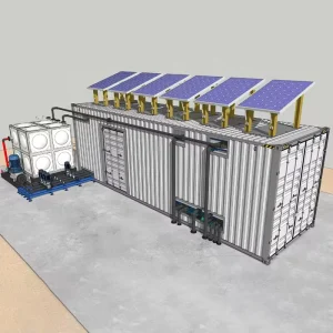 Solar System 20ft Container RO System 30 M³/h Water Treatment Machinery for Municipal Use