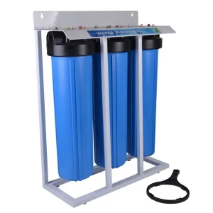 South Africa 20 Inch BIG Blue Water Filter Cartridges Housing System 3 Stage Pre Filtration Manual Plastic Household