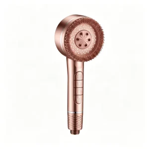 Spa Grade Handheld Shower with Bristles 4 Mode Piano Button Switch Water Saving & Pressurized Bathroom Shower Head