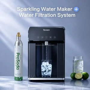 Sparkling Water Maker UF Water Filter Dispenser Hot and Cold Chilled Ice Water Purifier Machine Stainless Steel for Home