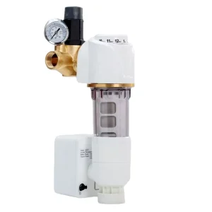 Spin-Down Sediment Water Filter System with Pressure Gauge, Automatic Backwash Module, and Touch Screen