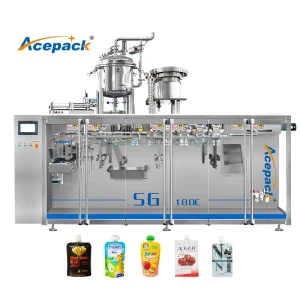 Spout Pouch Packing Machine Juice Sauce Detergent Stand-Up Pouch Filling Capping Machine