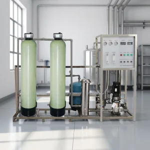 Stage RO Pure Water Treatment Machinery 500L Per Hour with Saltwater Desalination, Pump, and FRP Tank