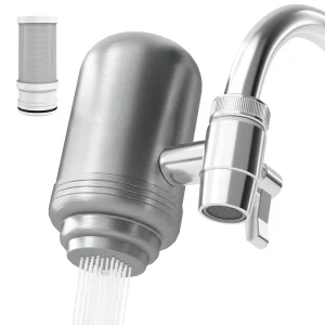 Stainless Faucet Powered Removes Chlorine and Dust Water Filter Active Carbon Cartridge Manual for Kitchen Faucet