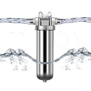 Stainless Steel 10-Inch Housing Pre-Filtration System Industrial Use 40-Micron SS Filter Cartridge