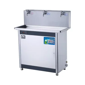 Stainless Steel 3-Faucet Electric Hot and Cold Commercial Freestanding Drinking Water Fountain Dispenser