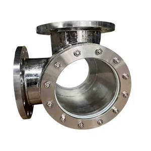 Stainless Steel 304 316L CF Flange High-Vacuum Inline Filter Housing Chamber for Pipeline Gas Liquid Filtration