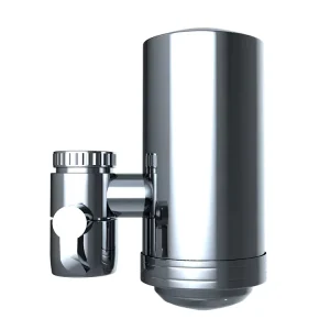 Stainless Steel 304 Faucet Water Filter With Ceramic Filter Cartridge OEM Design