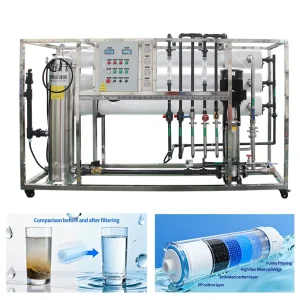 Stainless Steel 304 Reverse Osmosis Water Treatment System with Pressure Vessel and Filtration Pump, 1000 L/Hour