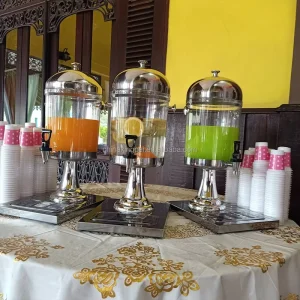 Stainless Steel Beverage Dispenser for Wedding and Party Use, Silver or Gold