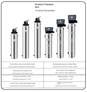 Stainless Steel Central Water Purifier with Chlorine Heavy Metal Rust Removal Ultrafiltration 5T-10T Capacity