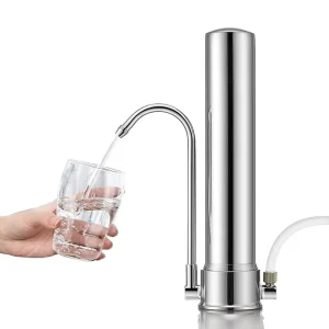 Stainless Steel Countertop Faucet Water Filter Cleanable Free Installation Single stage Water Purifier Ceramic Water Purifier