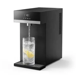 Stainless Steel Desktop Chilled Sparkling Water Dispenser with Strong and Mild Carbonation Modes and CO2 Water Cooler
