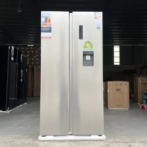 Stainless Steel Double Door Side-by-Side Refrigerator, 691L Large Capacity, Water Dispenser, Fan Cooling, Frost Free, Inverter