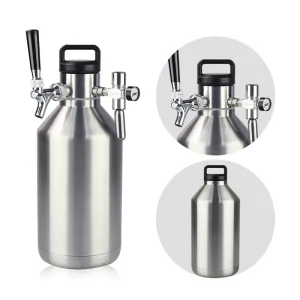 Stainless Steel Electric Wine Keg Tap Dispenser and Pressurized Growler Tap System