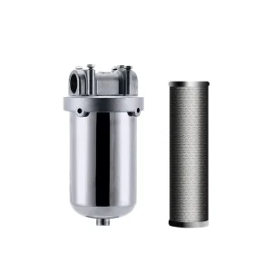 Stainless Steel Filter Housing Sediments Filter Cartridge 40 Microns Large Flow Water Prefilter Outdoor Water Filter