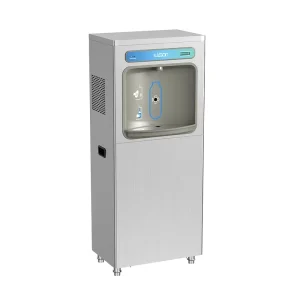 Stainless Steel Freestanding Water Dispenser and Bottle Filling Station with Purifier and Drinking Fountain